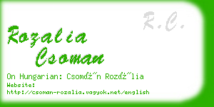 rozalia csoman business card